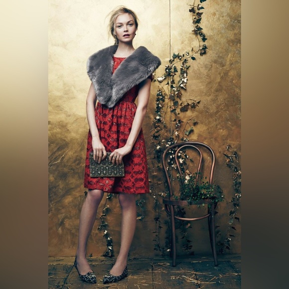 MOULINETTE SOEURS by
ANTHROPOLOGIE Rubied Lace Fit and
Flair Party Dress - Picture 4 of 10